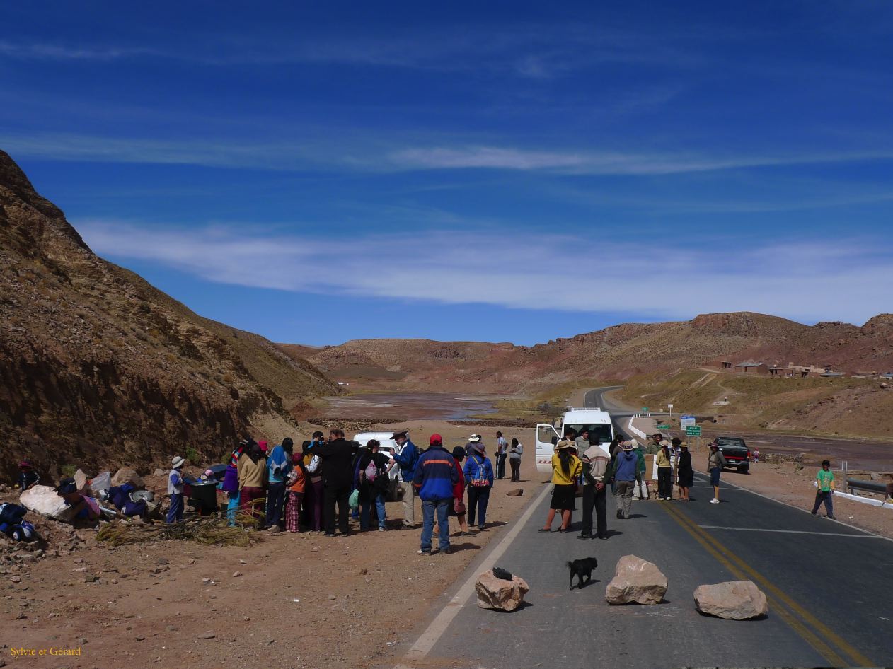 Argentine Nord Puna Susques   128 blocage de la route du Chili
