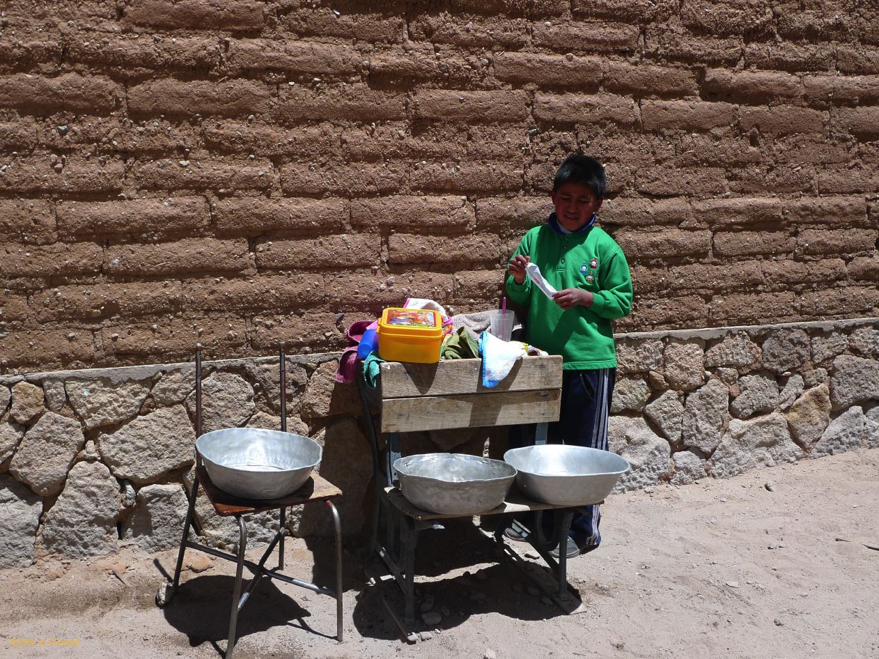 Argentine Nord Puna Susques à San Juan l'école  063 cabinet de toilette de plein air