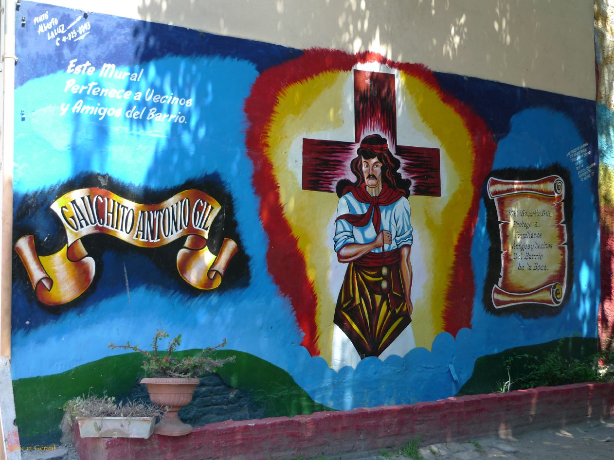 04 Buenos Aires quartier de la Boca Gauchito Antonio Gil