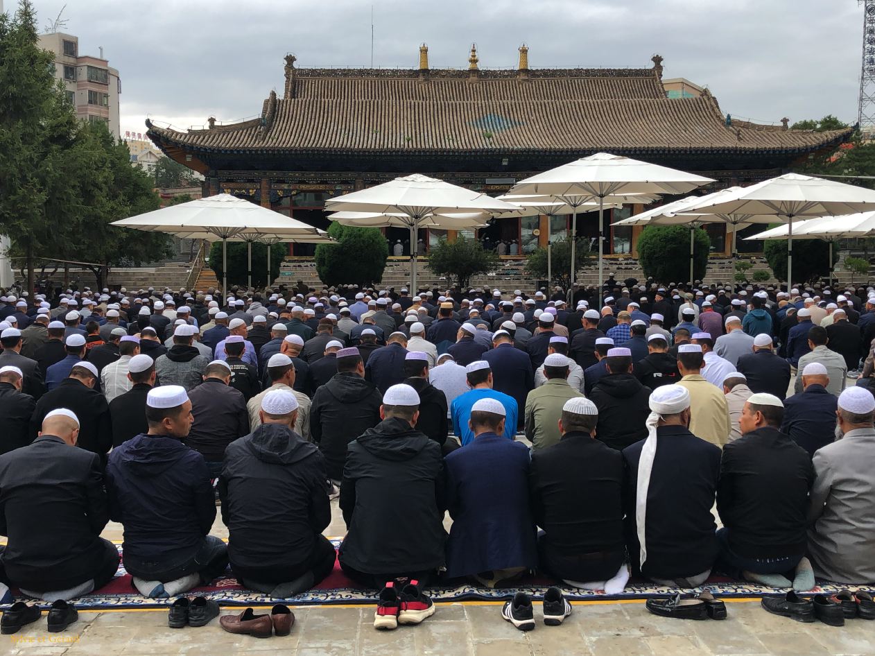 01 28 Xining la Mosquée constuite en 1380 se trouvant sur la route de la soie c'est un mélange d'architecture chinoise et islamique 