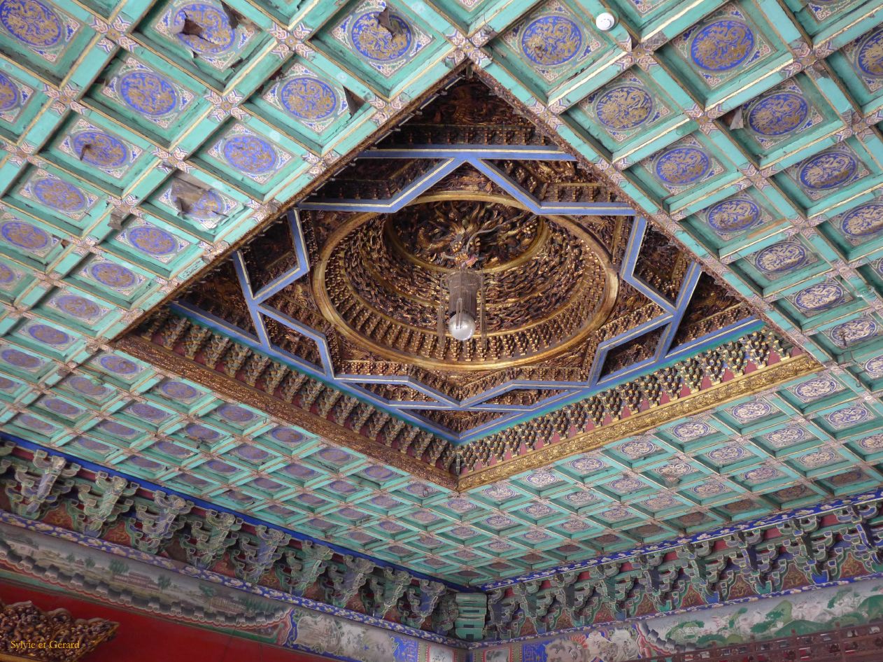 à Pekin Cité Interdite 12 plafond d'un pavillon