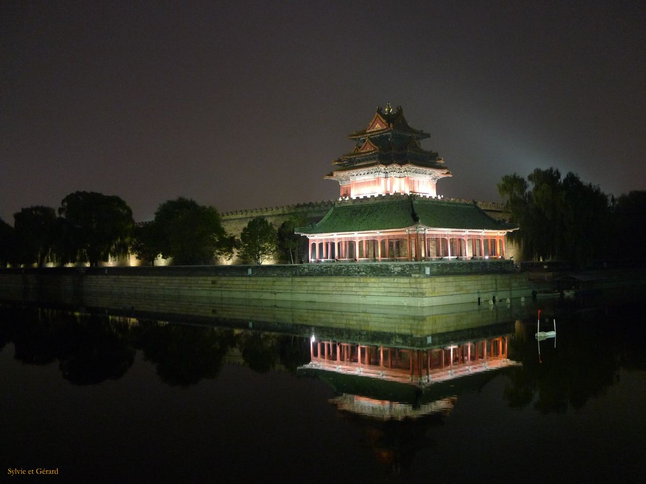 à Pekin Cité Interdite 24 de nuit les douves