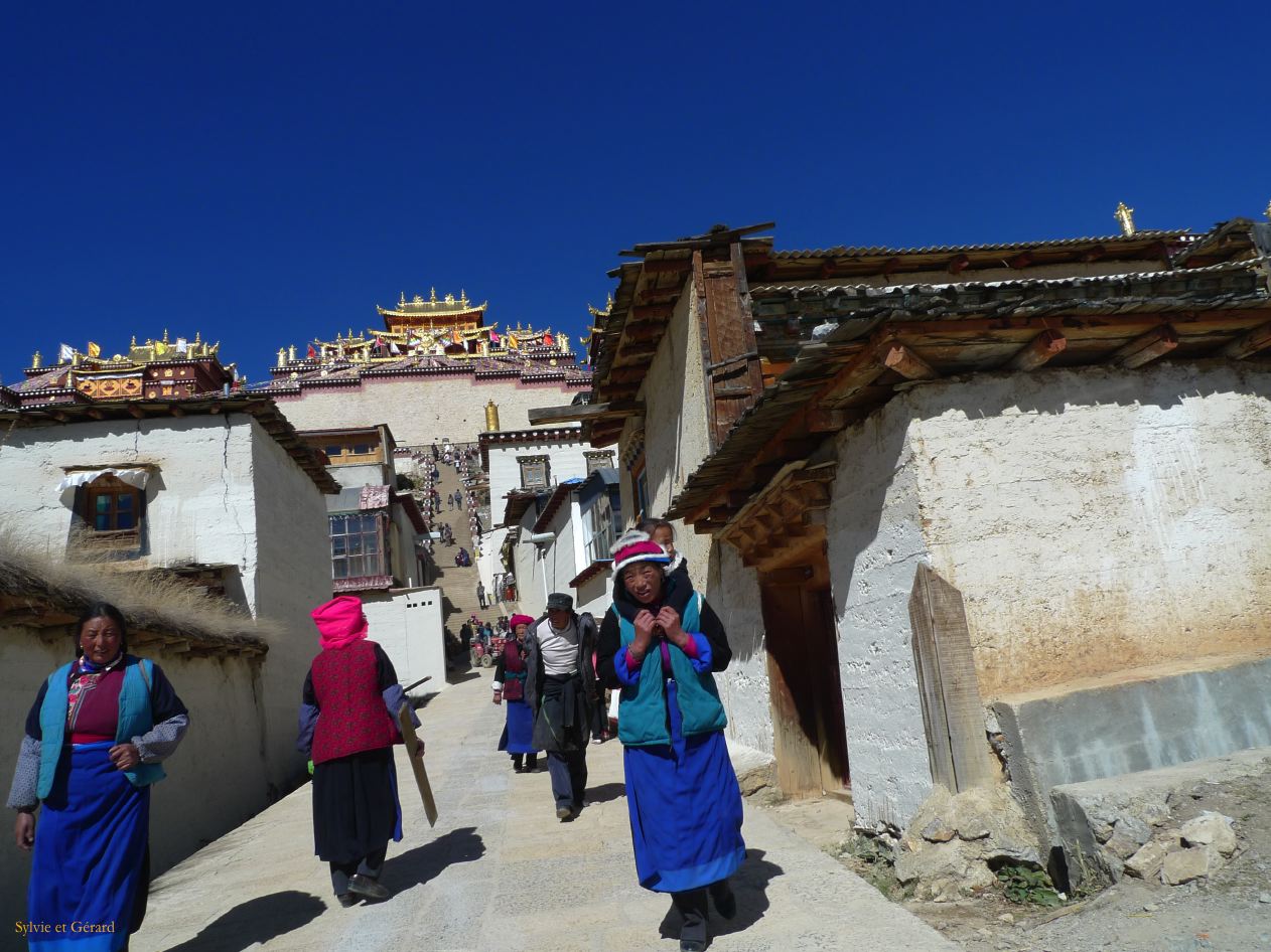 025 Shangri La le monastère Songzanlin un escalier de 200 marches mène aux collèges 