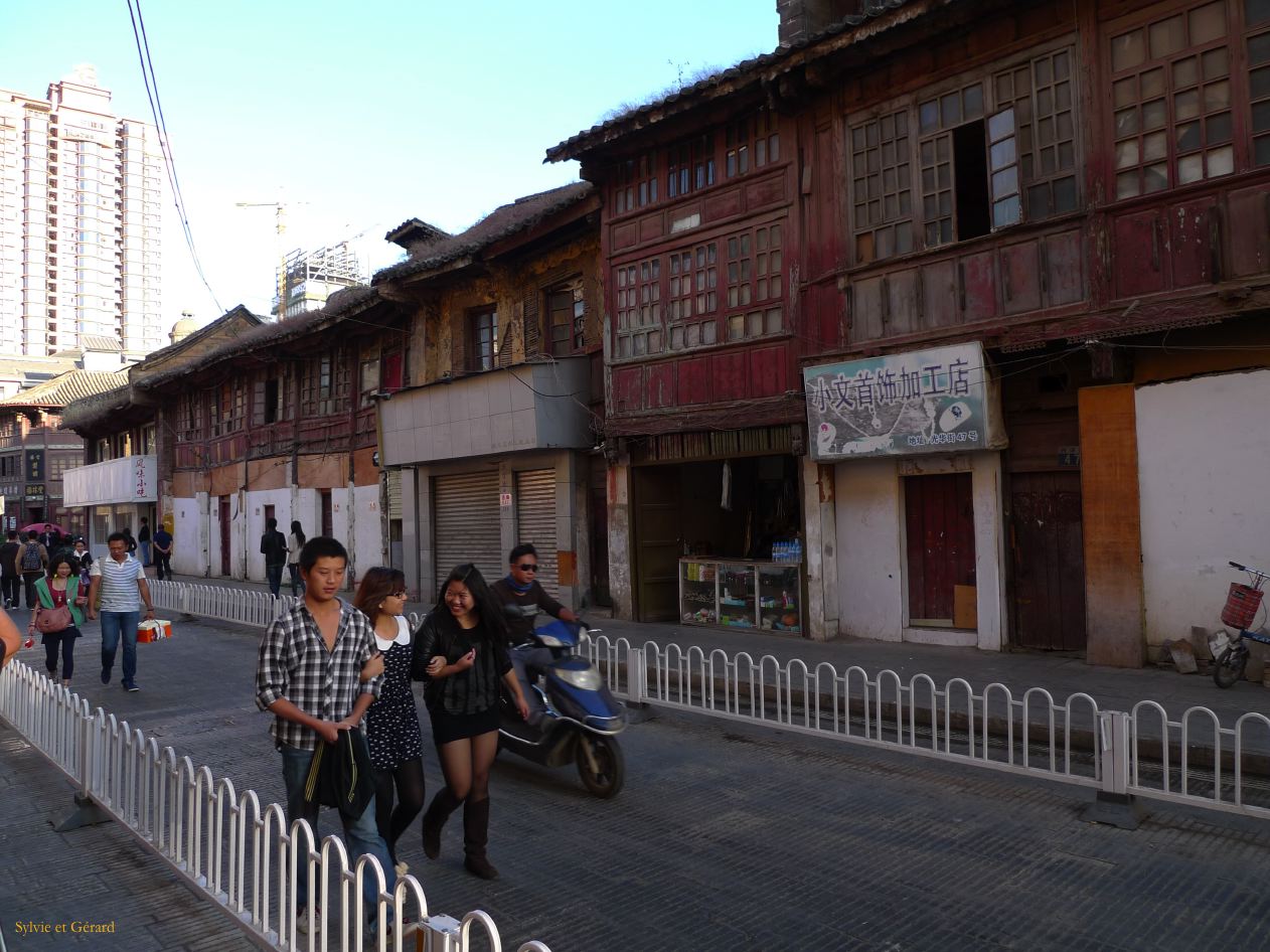 372 Kunming marché aux fleurs et aux oiseaux les vieilles maisons