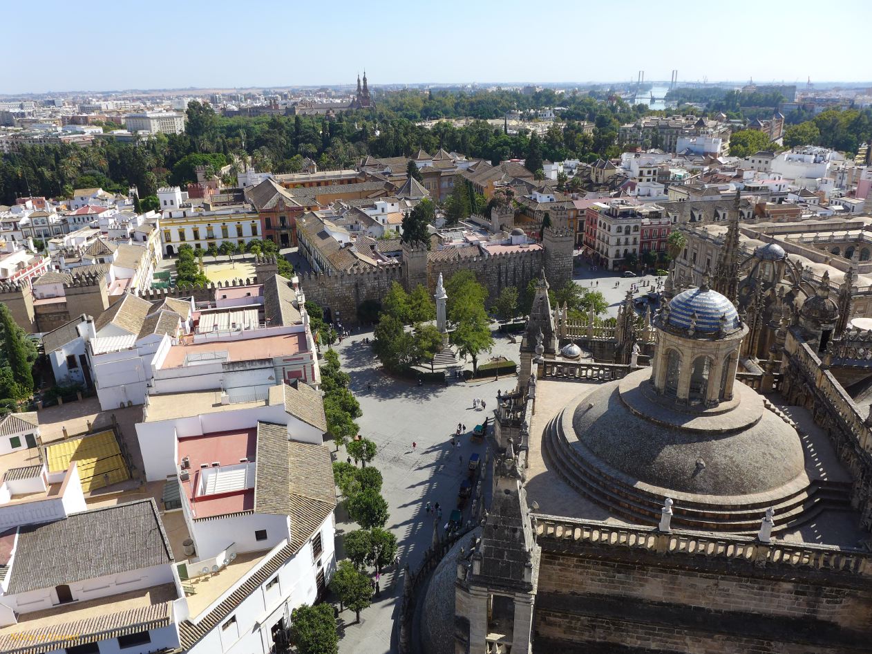 030 la Cathedral les toits vue sur le Real Alcazar 