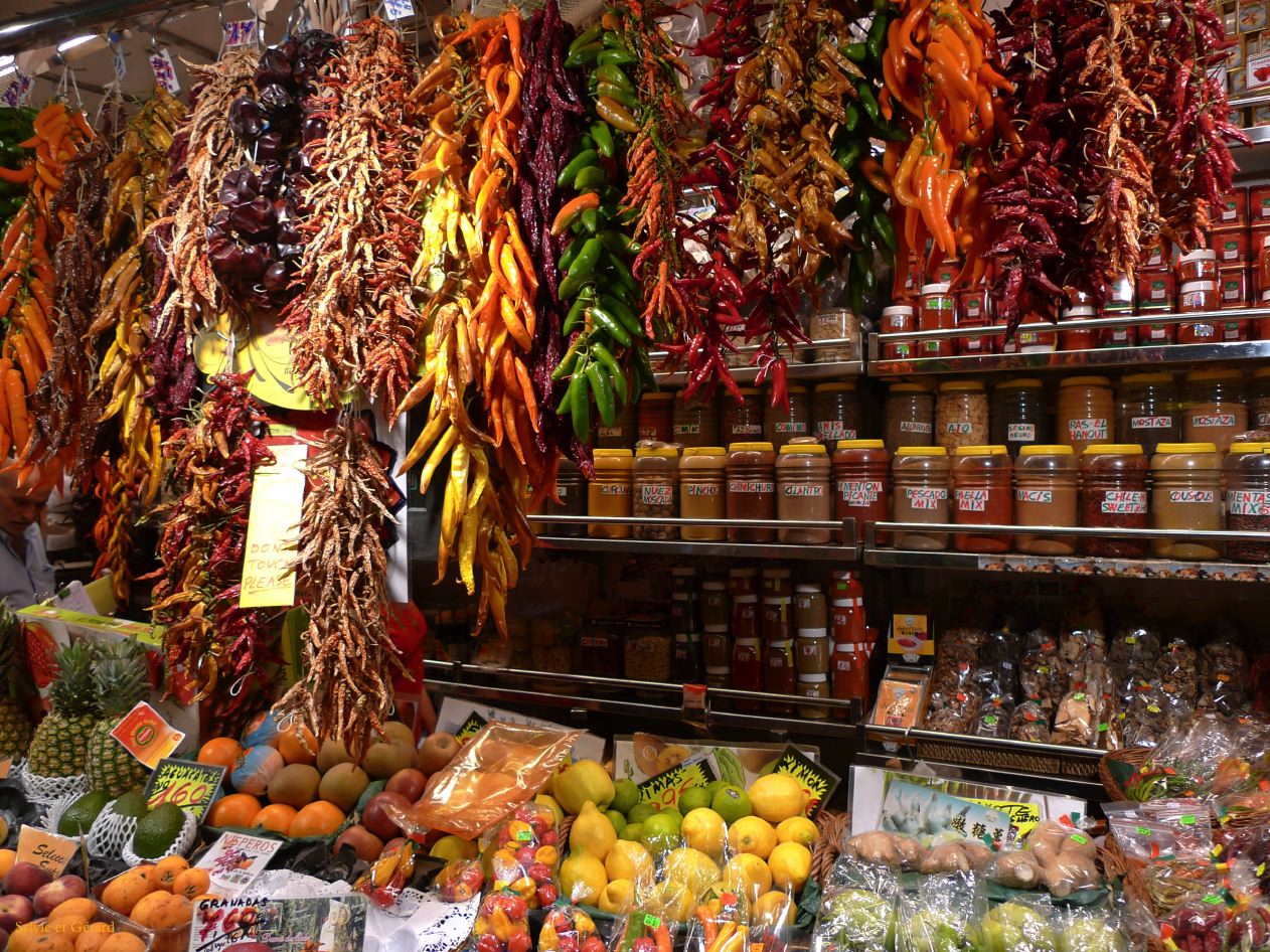 054 Barcelone Barri Gotic mercat Boqueria sur les Ramblas