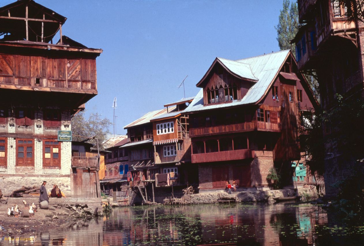 126 Srinagar maisons Cachemire Inde-1991-124