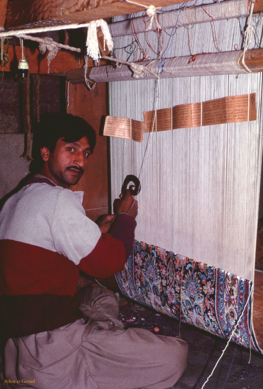 130 Srinagar métier à tisser Cachemire Inde-1991-128