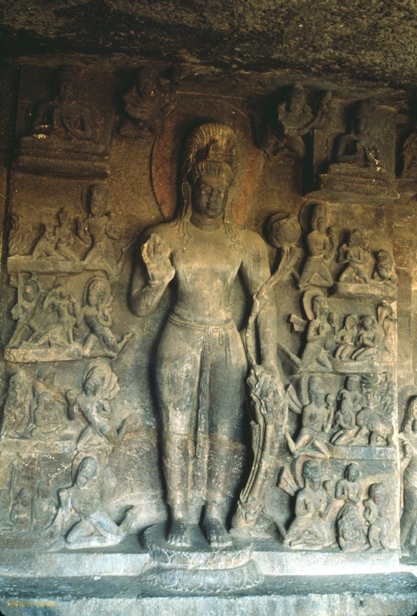 11 Aurangzeb grottes d'Ajanta Maharashtra Inde 1983-135