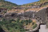 11 Aurangzeb grottes d'Ajanta Maharashtra Inde 1983-123