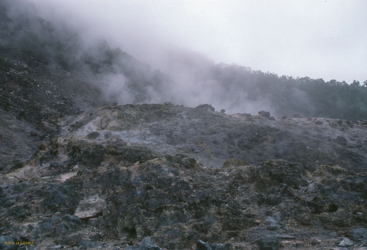 Java Bali 1989-058 Bandung à 25 km le volcan Tang Kuban Prahu 1830 m à 3e cratère 