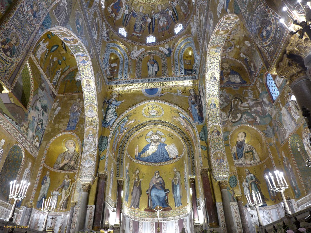 055 Palerme Palais des Rois Normands - la chapelle palatine P1450866