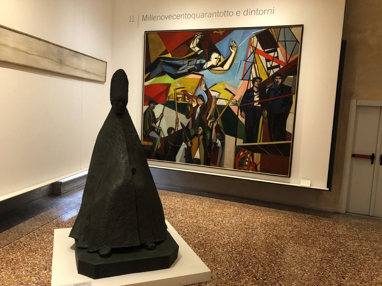 521 Santa Croce Ca'Pesaro Giacomo Manzu Cardinale 1955 - Arnando Pizzinato un fantasma percorre l'Europa IMG_1418