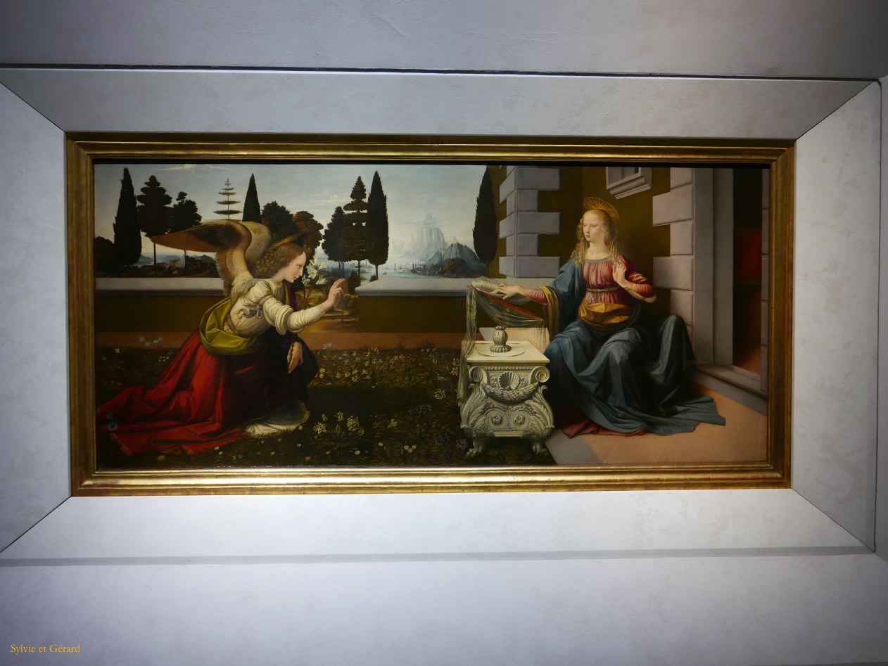 Florence 37 Galeria degli Uffizi 02 Léonard de Vinci Annonciation 1472 