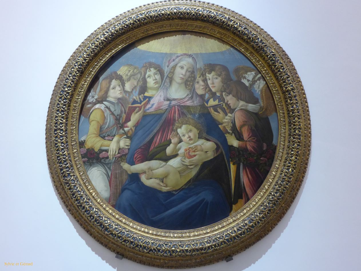 Florence 40 Galeria degli Uffizi 05 Boticelli Vierge à la grenade1470 