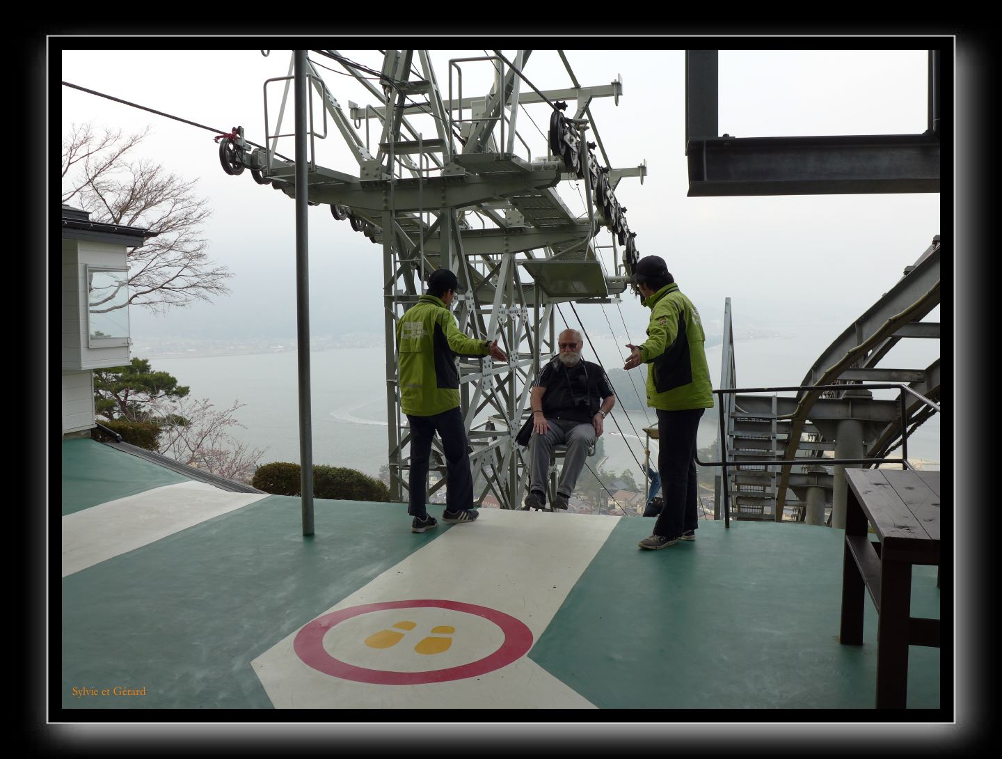 098 Pont dans le Ciel Amano Hashidate  arrivé au sommet