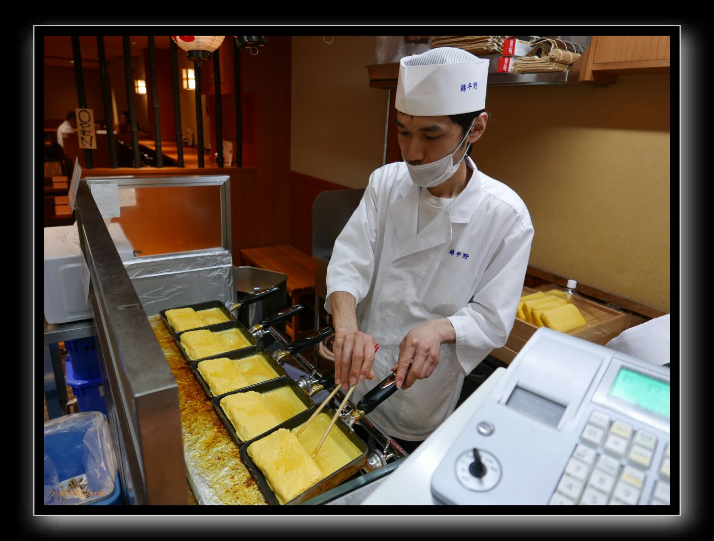 224 Kyoto marché Nishiki et les galeries  le roi de l'omelette carrée