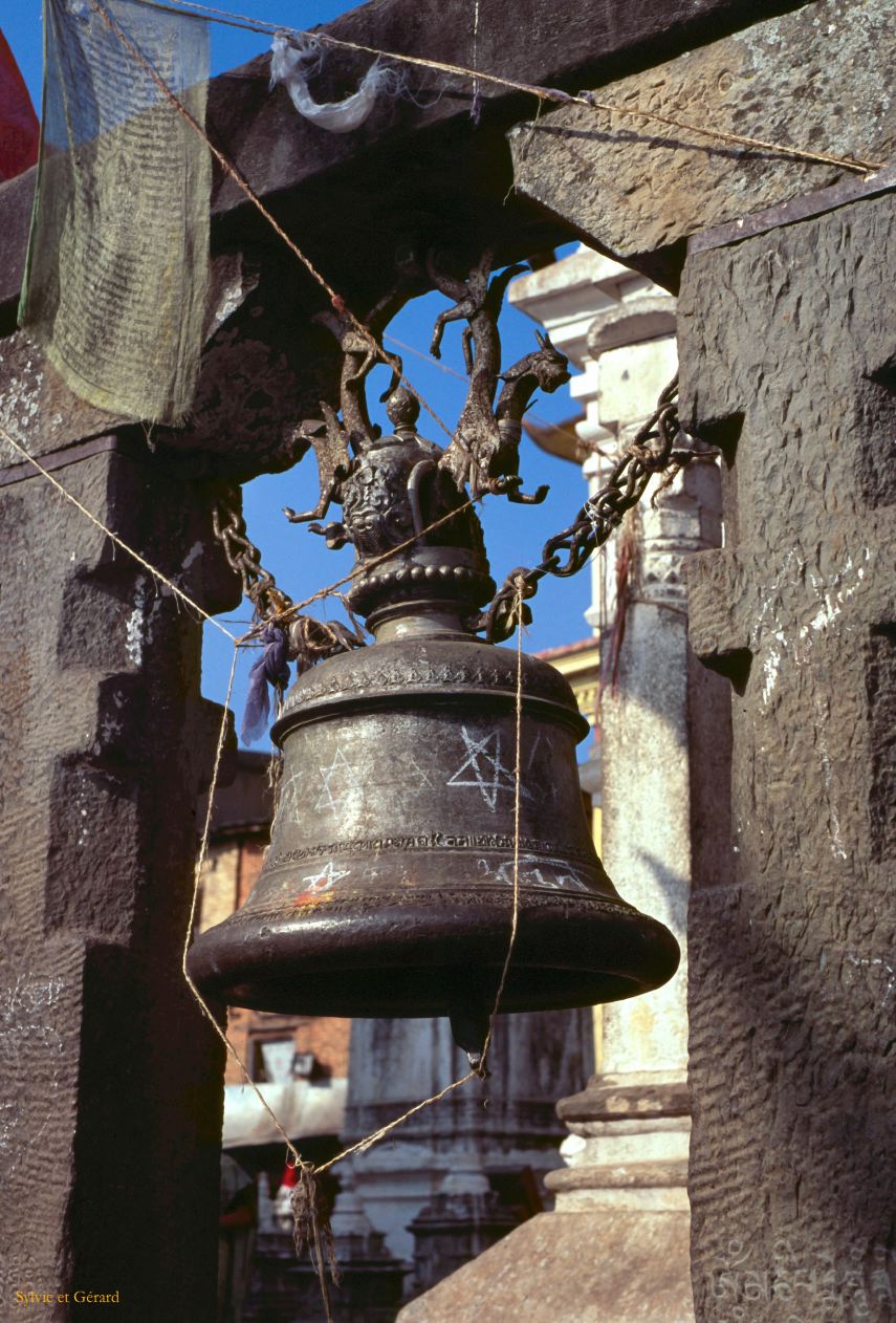 Katmandou Swayambunath ou temple des singes Nepal 1993-027