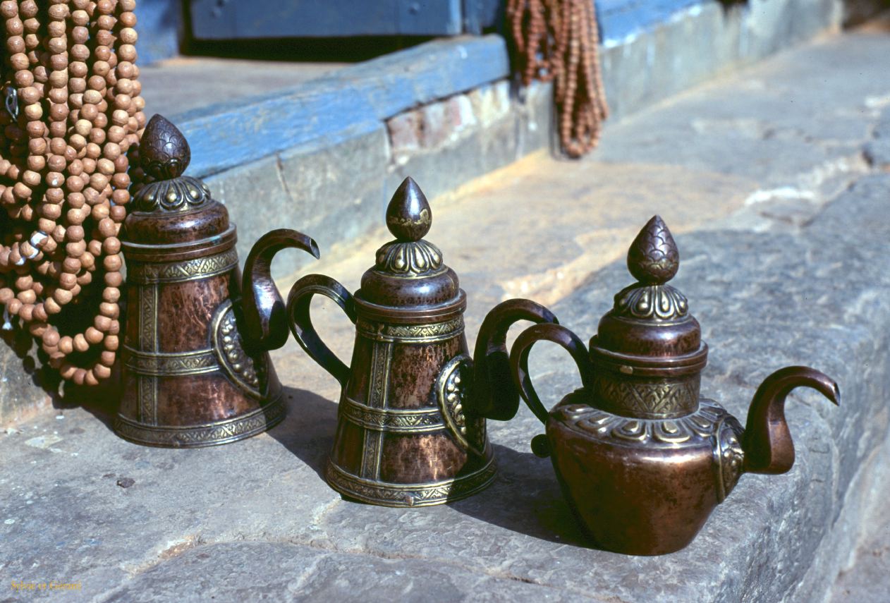 Katmandou Swayambunath ou temple des singes Nepal 1993-035