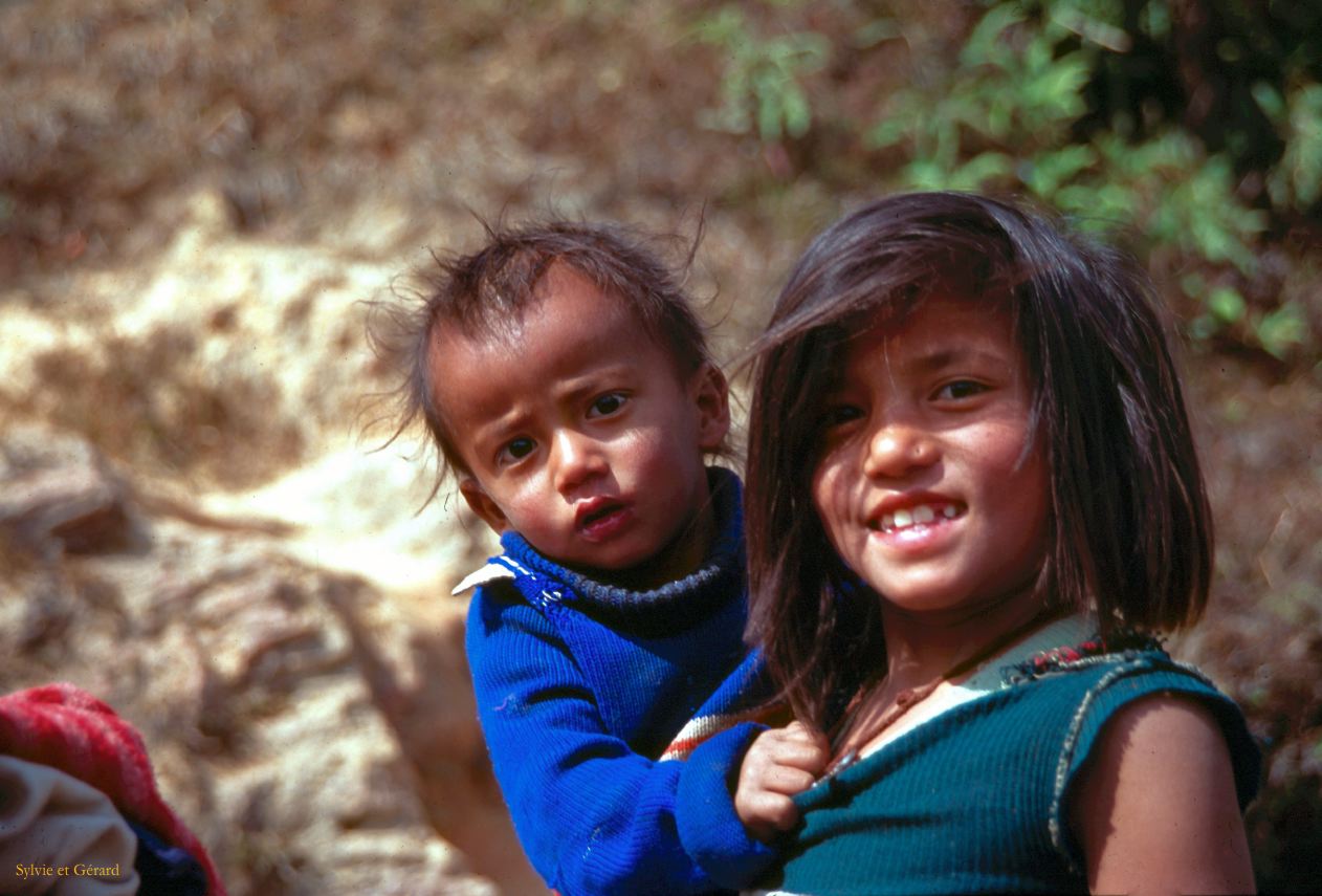 Pokhara rencontre sur les chemins de randonnée Nepal 1993-104
