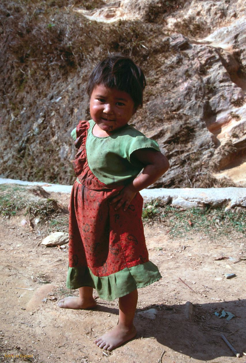 Pokhara rencontre sur les chemins de randonnée Nepal 1993-113