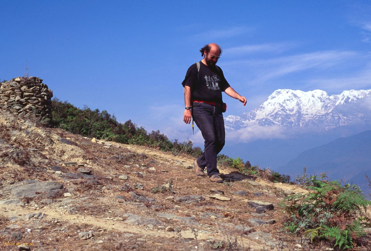 Pokhara rencontre sur les chemins de randonnée Nepal 1993-124