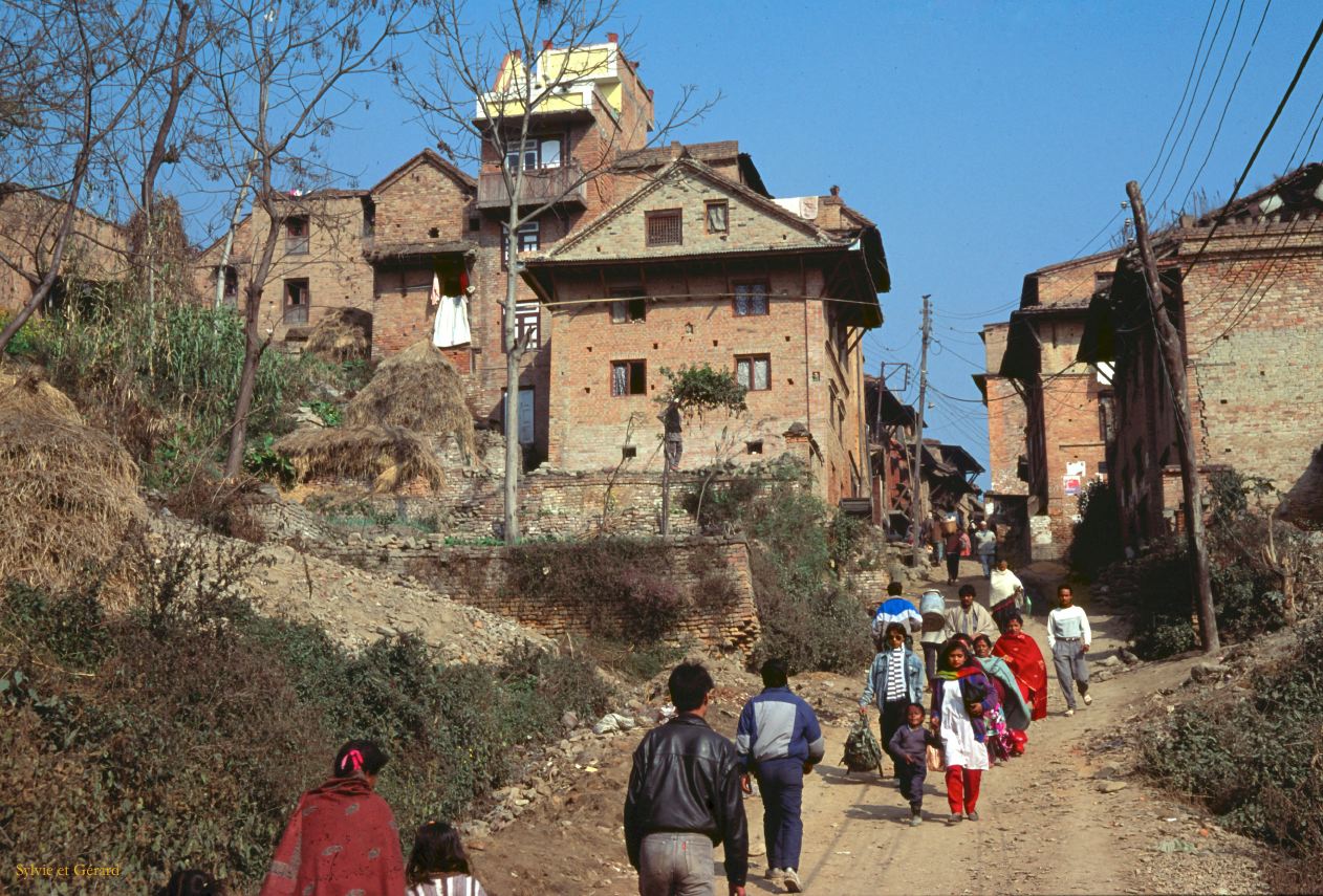 Vallée de Katmandou balade en moto Nepal 1993-280