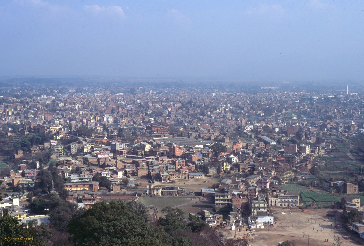Katmandou  vue du haut Nepal 1993-002