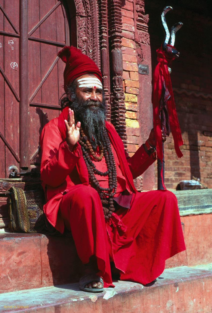 Katmandou place du Durbâr Sadhou Nepal 1993-016