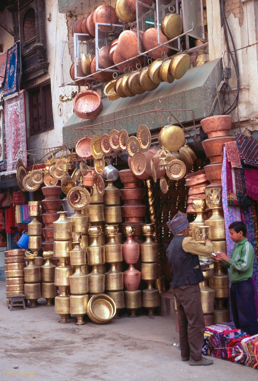Katmandou quartier Thamel Nepal 1993-066