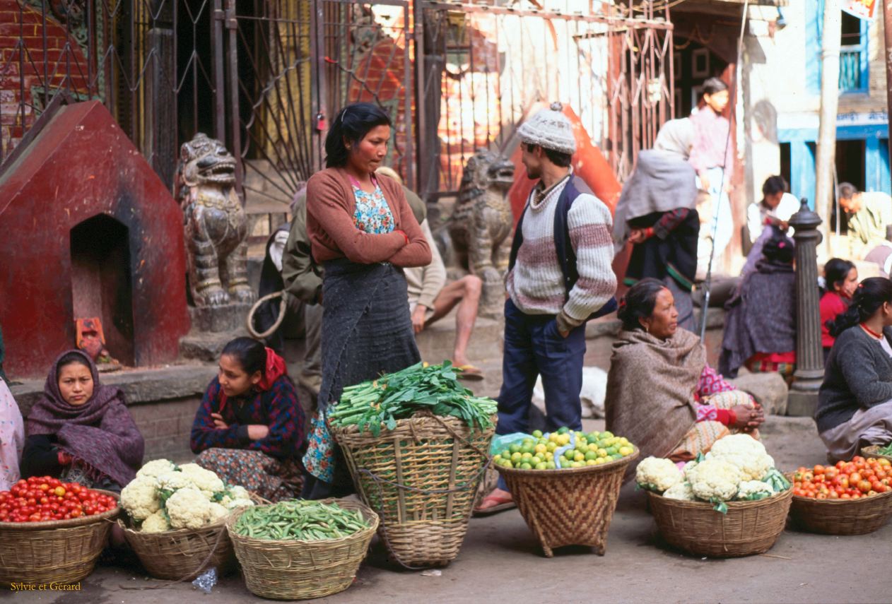 Katmandou quartier Thamel Nepal 1993-076