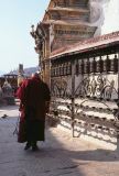 Katmandou Swayambunath ou temple des singes Nepal 1993-025