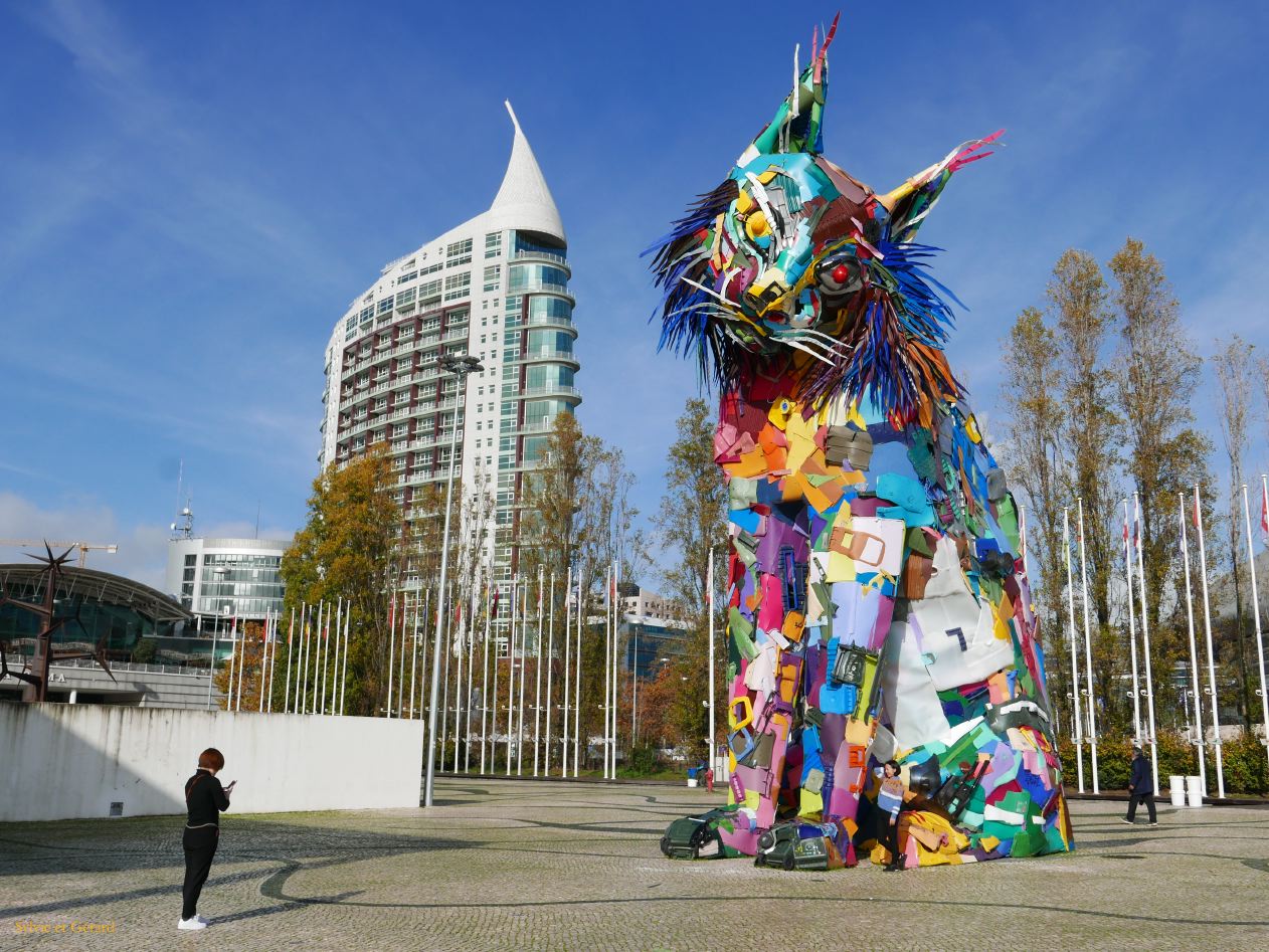 77 Lisbonne Parque das Naçoes le Lynx Ibérique de Bordalo II 