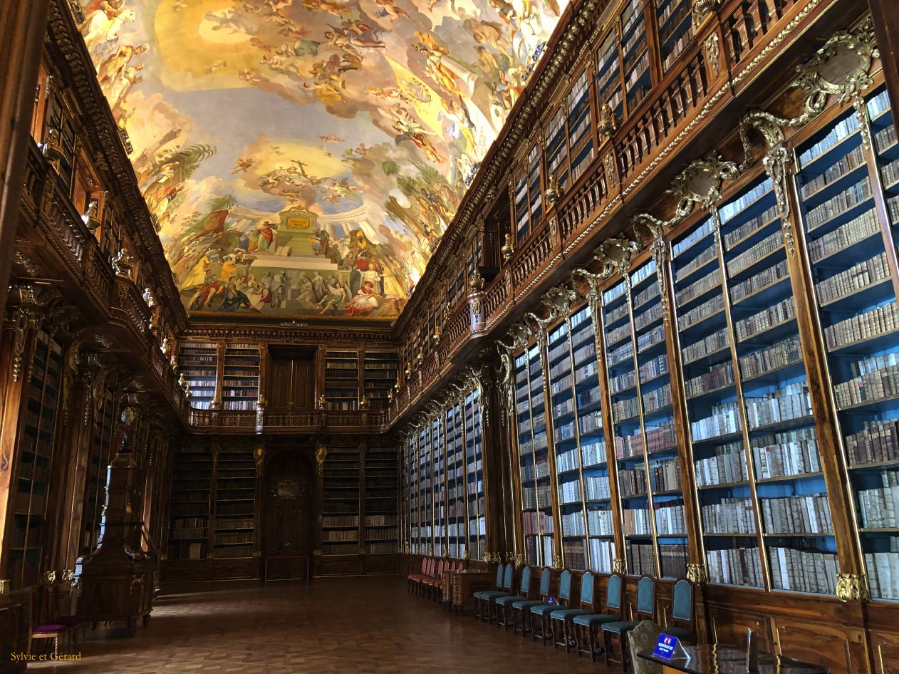 072 Prague Mala Strana Abbaye de Strahov la bibliothèque baroque  